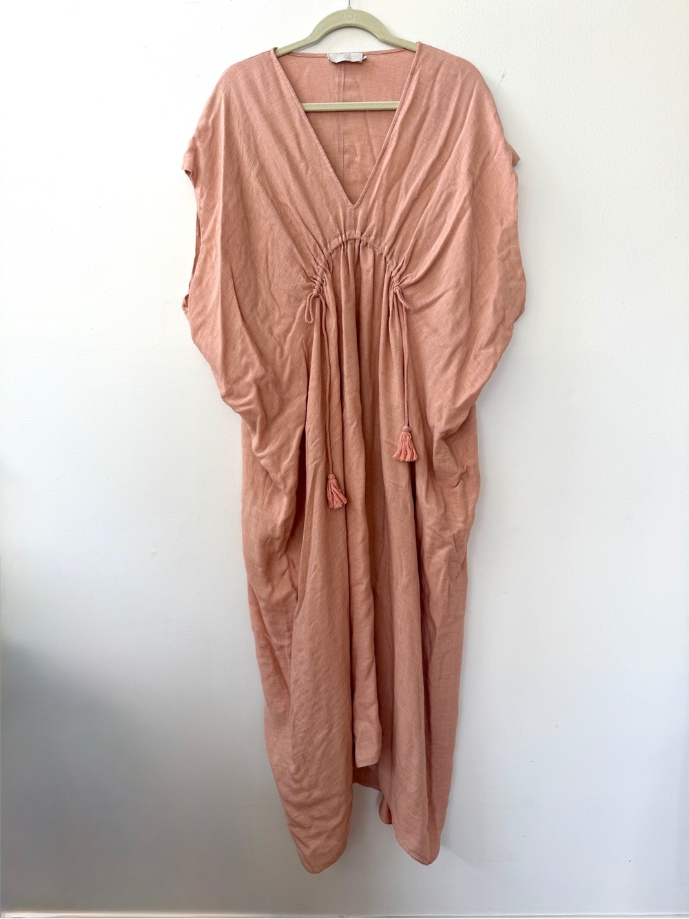 Hatch Plage (Maternity)Dusty Rose Tassel Caftan Dress